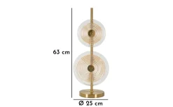 Venedig Bordslampa Glas 63cm Guld