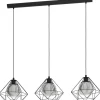 Vernham Taklampa 115cm 3L Svart/Rökfärgad