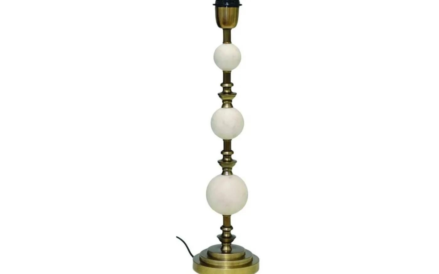 Verona Lampfot 53cm Vit Marmor/Antik Mässing