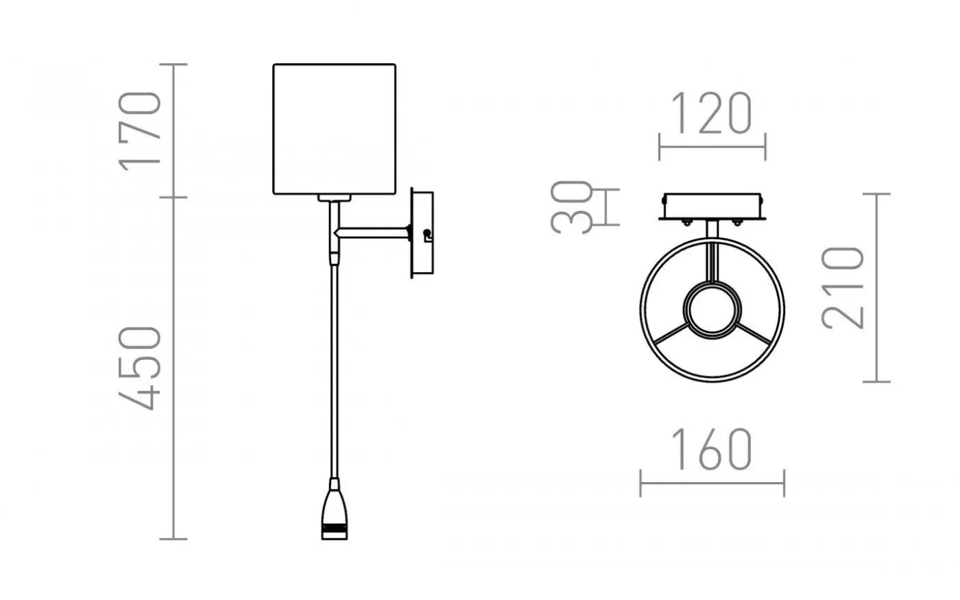 Versina Vägglampa Vit/Krom E27 + 3W LED 25° 3000K