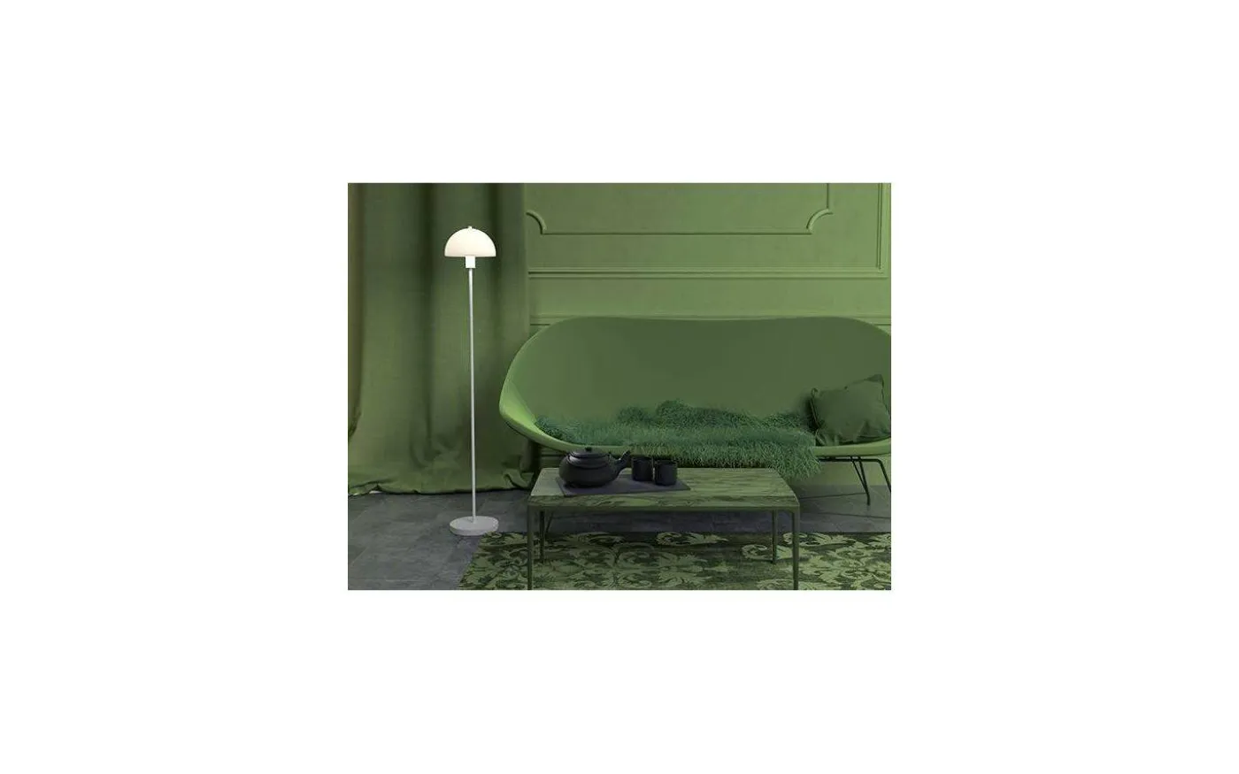 Vienda Golvlampa 125cm Vit/Opal Glas