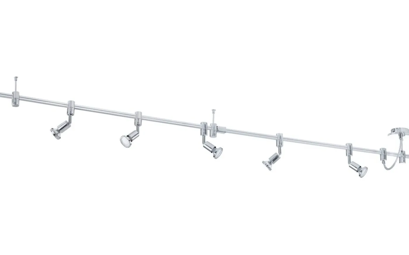 Vilanova Takspotlight 200cm GU10 LED 3000K 5x2,8W Krom