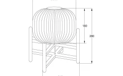 Vinda Bordslampa 29cm Svart/Rök