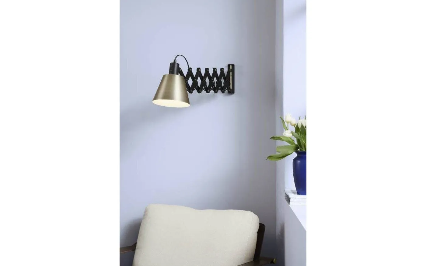Vintage Vägglampa Svart/Antikmässing