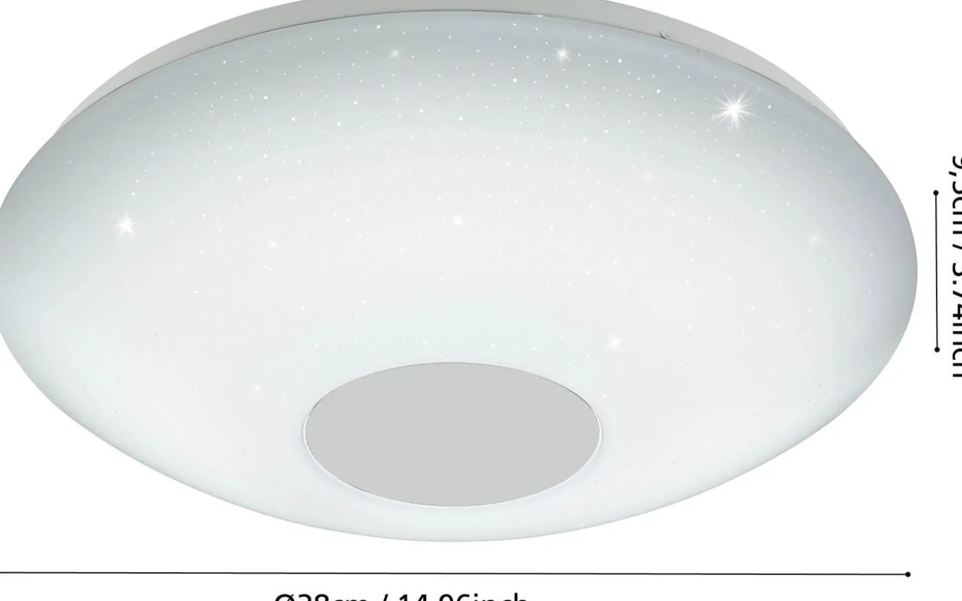Voltago Plafond 38cm LED 2700-6500K 19,2W med Fjärrkontroll Vit