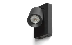 Voltera Vägglampa med USB Svart