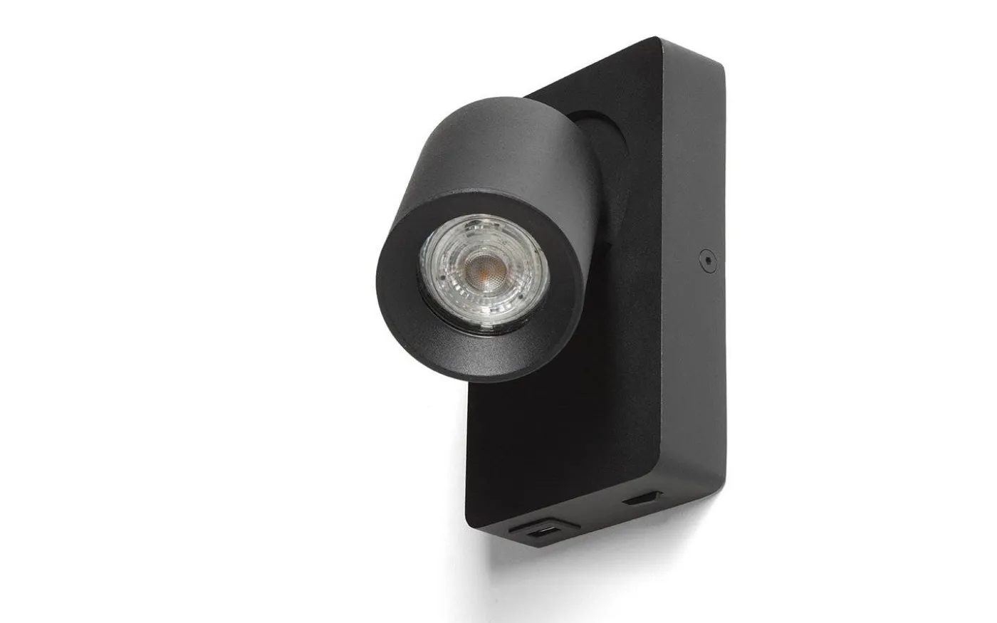 Voltera Vägglampa med USB Svart