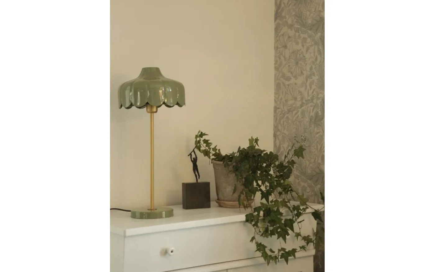 Wells Bordslampa 50cm Mossa/Guld