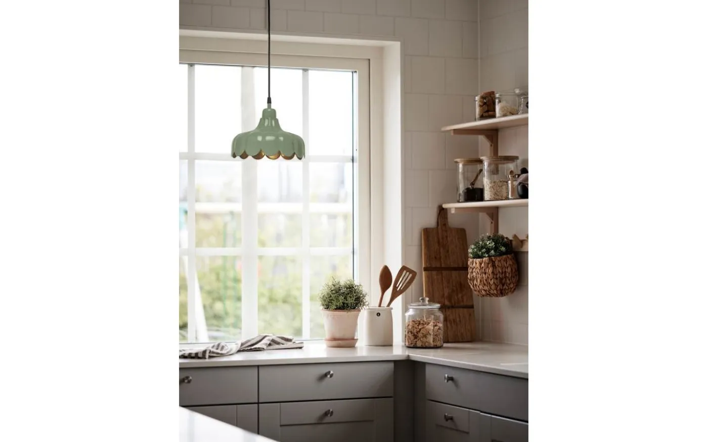 Wells Bordslampa 50cm Mossa/Guld