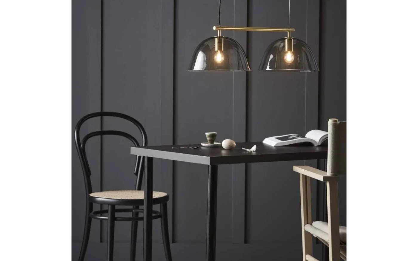 Wendo Taklampa 70cm 2L Mässing/Rök