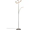 Willis Golvlampa LED med läslampa i borstat stål