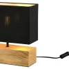 Woody Bordslampa 30cm E27 trä/svart