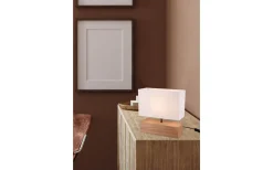 Woody Bordslampa 30cm E27 trä/vit
