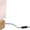 Woody Bordslampa 12cm fyrkantig E14 trä/vit