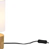 Woody Bordslampa 12cm rund E14 trä/vit