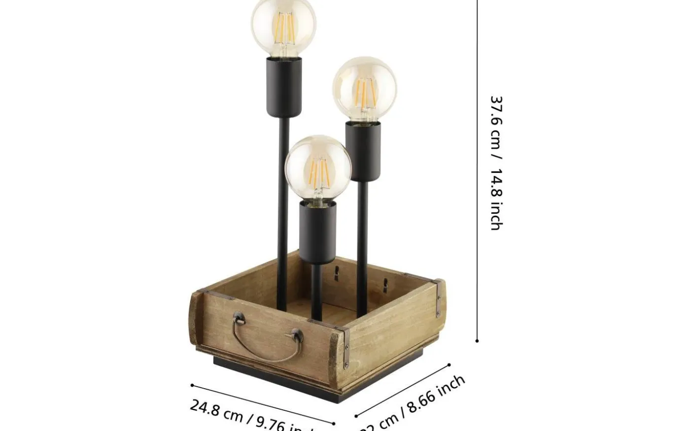 Wootton Bordslampa 38cm Svart