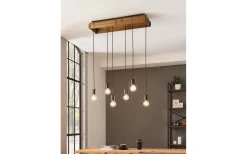 Wootton Taklampa 81cm 6L Svart/Trä