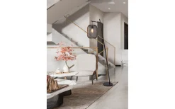 Wrington Golvlampa 194cm Svart