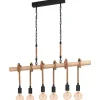 Youngstown Taklampa 100cm 6L Trä/Svart/Hampa