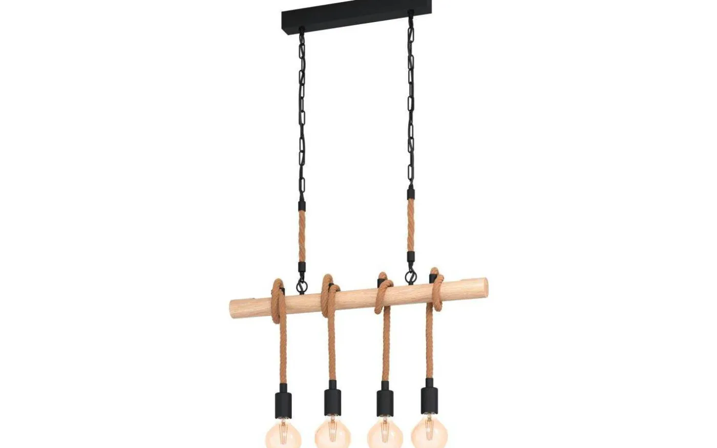 Youngstown Taklampa 70cm 4L Trä/Svart/Hampa