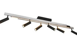Zeno Spotlight LED 6-delat borstat aluminium/mattsvart