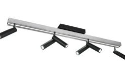 Zeno Spotlight LED 6-delat borstat aluminium/mattsvart