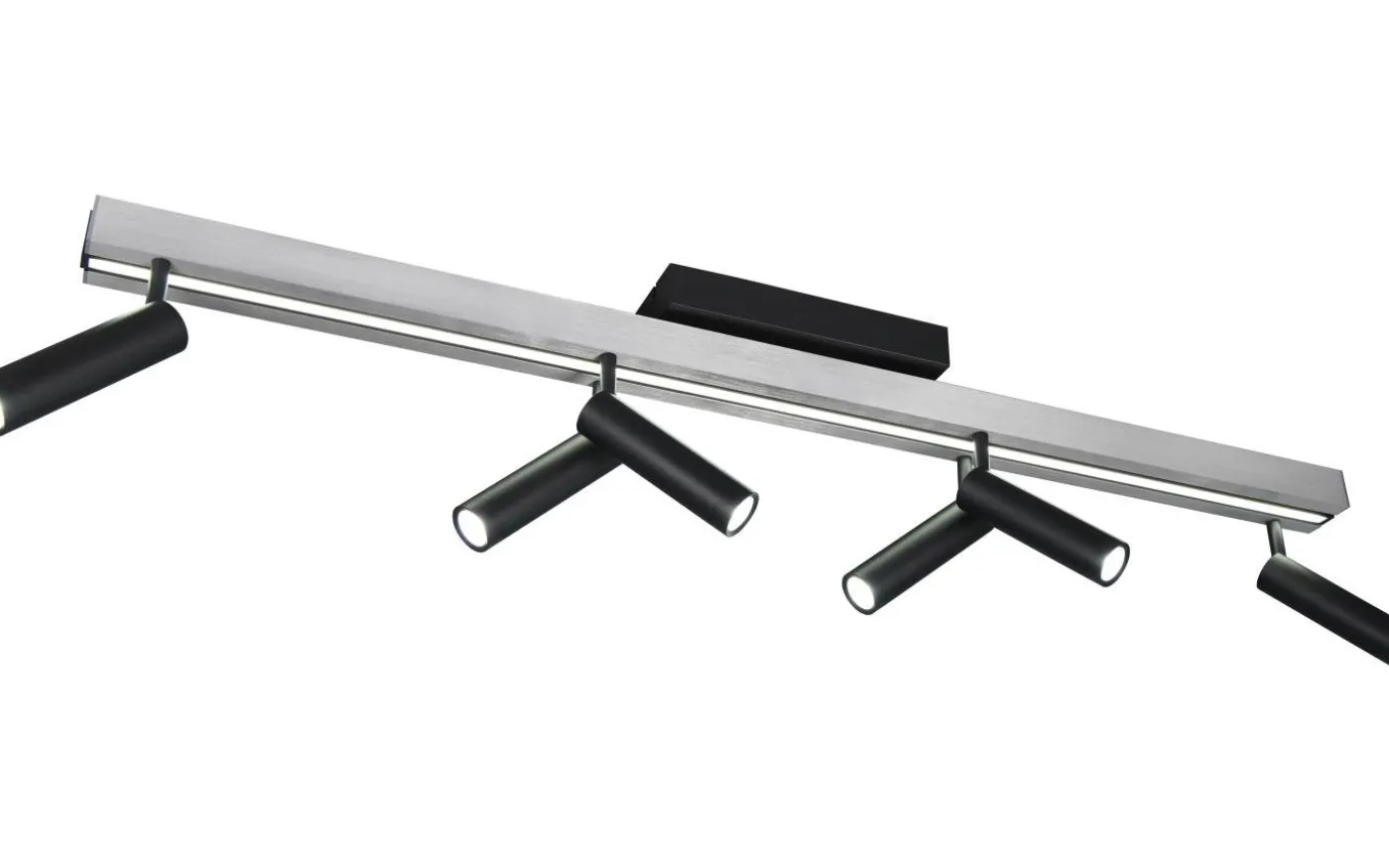 Zeno Spotlight LED 6-delat borstat aluminium/mattsvart